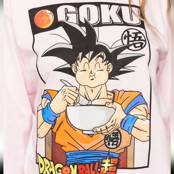 Dragon Ball Z Goku Ramen Long Sleeve Shirt - Picture 2 of 2